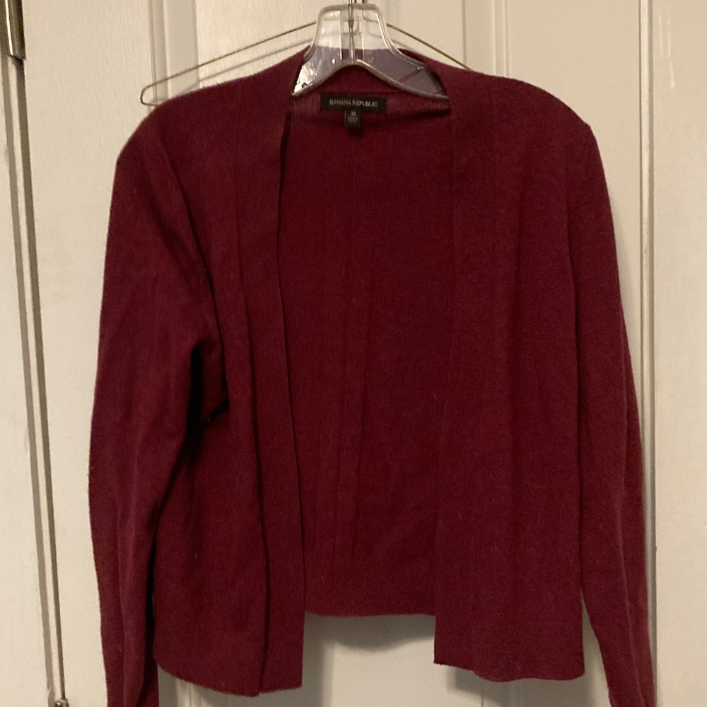 Banana Republic Women's Open-Front Wine Cardigan
